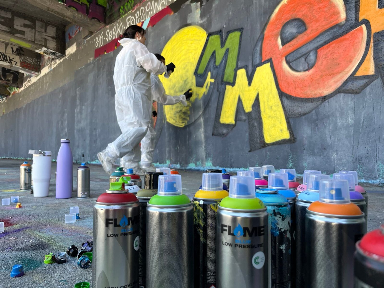 Workshop am Donaukanal mit FLAME-Dosen